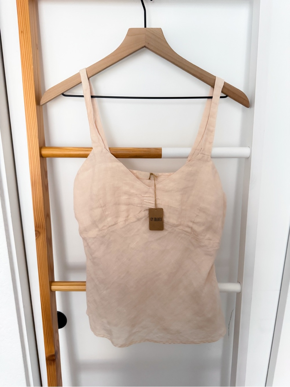 CP Shades Linen Camisole Tank Top Pink Peach NEW